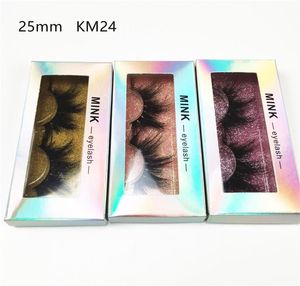25mm Mink Eyelashes 3D Mink Eyelashes Real Big Dramatic Fluffy False Eyelash Extension Makeup Tool Maquillage8095391