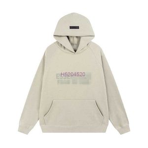 Felpe con cappuccio firmate per uomo e donna Marchio di moda Essentialhoodie Stagione 8 Autunno/inverno Doppia linea Lettere floccate tridimensionali Vestibilità ampia Peluche 2 Etnr