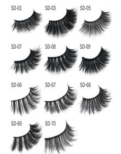 11 styles Selling 1pairlot 100 Real Siberian 3D Full Strip False Eyelash Long Individual Eyelashes Lashes Extension1967160