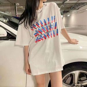 TEESTシャツ高級メンズデザイナーファッション服マルギーラ早春のテープレター印刷メンズレディーストワイブTシャツルーズカップル夏のファッショントレンド