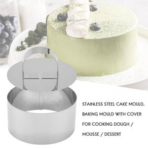 Backformen 8-teiliges Kochring-Set Edelstahl-Kuchenform mit Pressdeckel für Crumpets/Mousse/Desserts