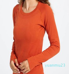 Yoga femmes portent Swiftly Tech dames sport T-shirts à manches longues tenue T-shirts évacuant l'humidité tricot haute élastique fitness