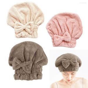 Bath Accessory Set Microfiber Hair Quickly Dry Hat Wrapped Towel Bathing Cap