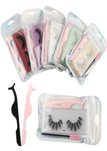 3D Lashes False Eyelash Package Lash Box Extensions with Brush Curler Natural Thick #100 Suppliers Coloris Beauty Makeup Lash2703893