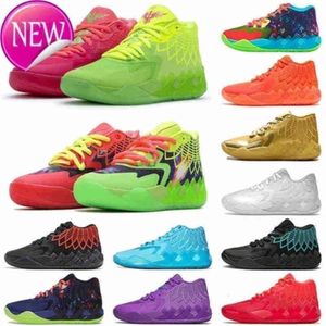 Mit Box OGDesigner MB.01 Basketballschuhe Be You LaMelo Ball 1 Sports Rick and Morty Not From Here Galaxy Herren-Trainer Beige Schwarz Bla