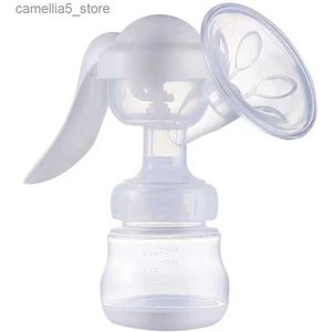 Breastpumps Manual Bomba de Amamentação Alta Potência de Sucção Mulheres Grávidas Parturiente Manual Silicone PP BPA Livre com Garrafa de Máquina de Leite Q231120