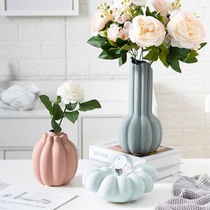 مزهريات Morandi Frosted Ceramic Vase Soft Home Design Decoration Gifts