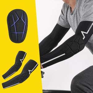 Knee Pads 1 Pair Honeycomb Reflective Anti-Collision Basketball Elbow Sunscreen Running Arm Sleeve Cycling Warmer Custom Logo