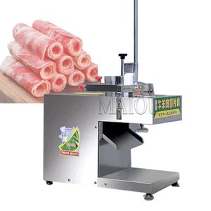 Stainless steel full automatic frozen beef meat slicer Frozen Pork Belly Meat Slicer Mutton Roll Slicing Machine