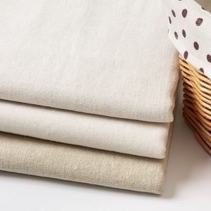 Fabric 25x155cm Raw Cloth Faux Linen Fabric Rough Cotton Fabric For Embroidery Sewing Storage Bag and Background Material 230419