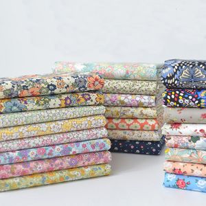 Fabric Liberty Cotton Poplin Muslin Fabric Thin Summer Floral For Sewing Clothes DIY Handmade Accessories By Half Meter 230419