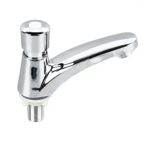 Bathroom Sink Faucets Long Lasting Basin Faucet Push Button Design Water Saving Rugged Reliable Time Delay For Home Single Cold