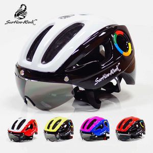 Capacetes de ciclismo 270g Capacete de bicicleta Ultralight EPS para homens ROAD MTB Mountain Bike Helmet Lens