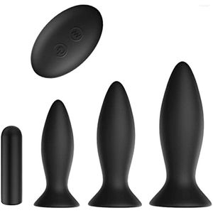 Sex Toys For Couples 3Pcs Vibrating BuPlug Set Anal Plug Training Remote Control 9 Vibration Modes Vibratore Donna