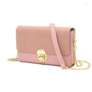 Wallets Double Zipper Women Wallet Summer Shoulder Bag Chain Small Square Cell Phone Pocket Bags Fashion Crossbody For Girl Sac
