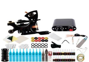 Starter Tattoo Kit Immortal Schwarz Tinten Set Permanent Netzteil Tattoo Nadeln Make-Up Kit Werkzeuge Für Maschine Set96764476191910