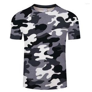 Heren t shirts camouflage t-shirt mannen vrouwen korte mouw ademende kleding grappige top wandelsport 3D geprint t-shirt