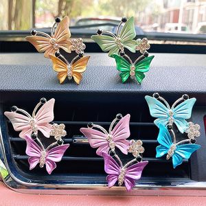 Butterfly Air Freshener Car Perfume Natural Smell Air Conditioner Outlet Clip Fragrance Auto Accessories Essential Oils Diffusers