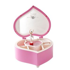 Decorative Objects & Figurines Creative Decorative Objects Heart Piano Shape Dancing Ballerina Music Box Plastic Shell Jewellery Stora Dhg4H