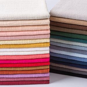 Ткань сплошной цвет мягкая льняная хлопчатобумажная ткань Органический материал Чистый натуральный лен для шитья DIY одежда ручной работы.