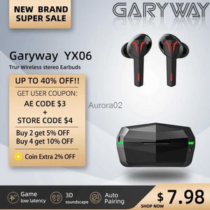 Mobiltelefonörlurar Garyway YX06 GAMING Trådlös headset Kommunikation Eörlurar Bluetooth 5.0 Dual Stereo Noise Reduction Bass Hörlurar YQ231120