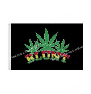 Blunt Leaf Rasta Reggae Jamaika-Musikflagge, 90 x 150 cm, 3 x 5 Fuß, individuelles Banner, Metalllöcher, Ösen können individuell angepasst werden86470865731493