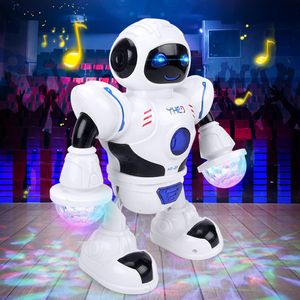 RC Robot Toddler Oyuncak Dans Electric Sing Music Müzik Serin Flash Işık Çocuk Eğlenceli Bebek Eğitim Erkek Kızlar Doğum Günü Hediyesi 230419