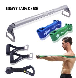 Heavy Duty Resistance Band Exercise Pilates Bar with etype Hook Chest Back Body Workout Portable Fitness Home Kit Large Size 22057969679