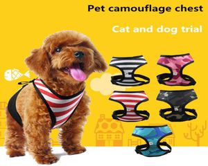 Dog harness pet dog chest strap fashion adjustable dog puppies chest strap vest harness harness camouflage stripes 9522921