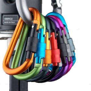 5 PCSCARABINERS Outdoor Climbing Aluminium Alloy D Shape Buckle Carabiner Survial Key Chain Camping Climb Clip Ryggsäck Buckle Keychain P230420