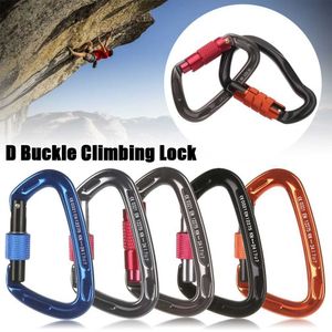 5 PCSCarabiners Professional Safety Carabiner D Shape Key Hooks Aluminum Climbing Outdoor Ascend Tool Mountaineering Protective Equipment P230420