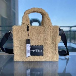 Totes Winter Portable Custom Design Teddy Plush Sherpa Stora Tote Girls Ladies Handbags Women Bags3396