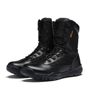 Botas masculinas sapatos de inverno combate botas táticas tornozelo sapatos de segurança de trabalho força especial botas do exército masculino à prova dwaterproof água sapato da motocicleta 231118