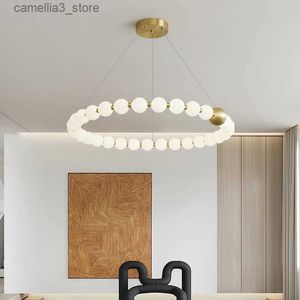 Plafoniere Tutto in rame Post-Moderno Soggiorno per la casa Lampadario Moderno Minimalista Luce Lusso Personalità creativa Net Rosso Per bambini Q231120