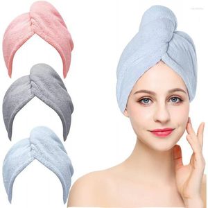 Havlu Mikrofiber Saç Sargılı Banyo Kapağı Premium Anti Kıvırcık Kurutma Sarısı Kadınlar Erkekler Kuru Şapka Süper Emer Sarılmış