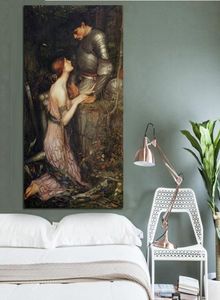 Lamia und der Soldat, klassisches Ölgemälde, Impressionismus, Leinwand-Poster, Drucke, Giclée-Wandkunst, Bilder für Wohnzimmer, Zuhause, Deko1010927