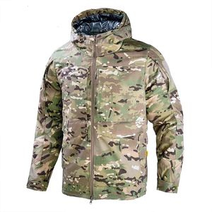 Kurtki męskie Han Wild Outdoor Tactical Jacket Men Winter Heat Refleksyjna kurtka wojskowa ciepłe kurtki z kapturem na zewnątrz polowanie na wędrówki 231120