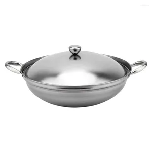 Double Boilers Cover Stove Handle Pot Non Stick Skillet Lid Seafood Making Pans Lids Home Cooking Soup Kitchen Cooktop