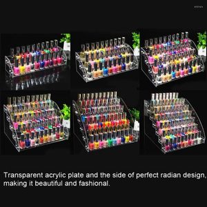 Nail Art Kits Opslag Organisator Duidelijke make -up Acryl Acryl Beauty Pools Rack Display Holder
