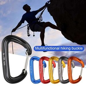 5 pcscarabiners 16kn carabiner عالية الصلابة متعددة الأغراض المشي لمسافات طويلة مقاومة d شكل carabiner