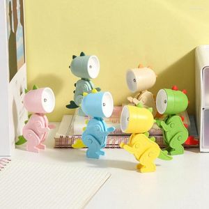 Table Lamps 6 Piece Mini LED Desk Dinosaur Shape Lamp Cute Small Phone Holder As Shown Plastic Portable Reading Night For Kids