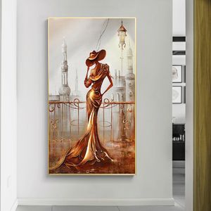 Romantisk kärlekspar duk tryck konstmålningar abstrakt hem dekoration tryck och affischer väggkonst bild för heminredning