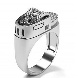 Lättare stil cool deser ring kvinnor och man unisex mode titan stål silver par