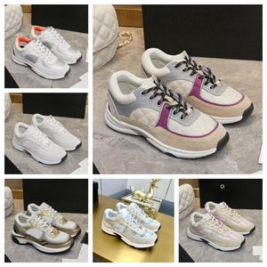 scarpe da ginnastica di marca scarpe casual pelle di vitello nylon tessuto riflettente effetto scamosciato scarpe in pelle scamosciata vintage donna patchwork per il tempo libero scarpe fannullone di lusso carriera