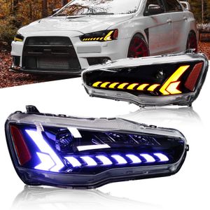 Передние фары автомобиля для Mitsubishi Lancer ex Evo 20 08-20 18 Модифицированные ксеноновые динамические