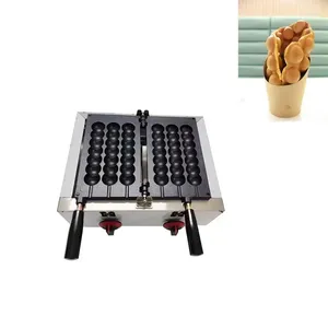 Brödtillverkare Electric Non Stick Spett Waffle Maker Machine Takoyaki Ball Shaped Baker Snack Commercial Use