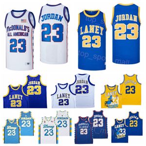 Moive High School 23 Michael Laney Jersey Men Basketball All American Laneyhs Remix Hiphop Breatble Team White Away Pure Cotton for Sport Fans Hiphop Uniform