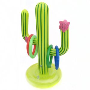 Inflatable Cactus Ring Toss Game Set Summer Pool Beach Toys Luau Party Supplies Target Floating Swimming Rings Decoration Supplies