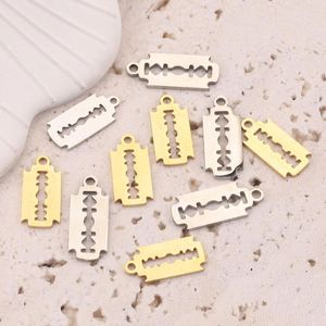 Charms 9 19mm de aço inoxidável lâminas de aço de jóias pingentes de barbeador para colares de diy