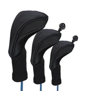 Black Golf Head Covers Driver 1 3 5 Fairway Woods Headcovers for Golf Club Fits All Fairway and Driver Clubs 3Pc307A6177875